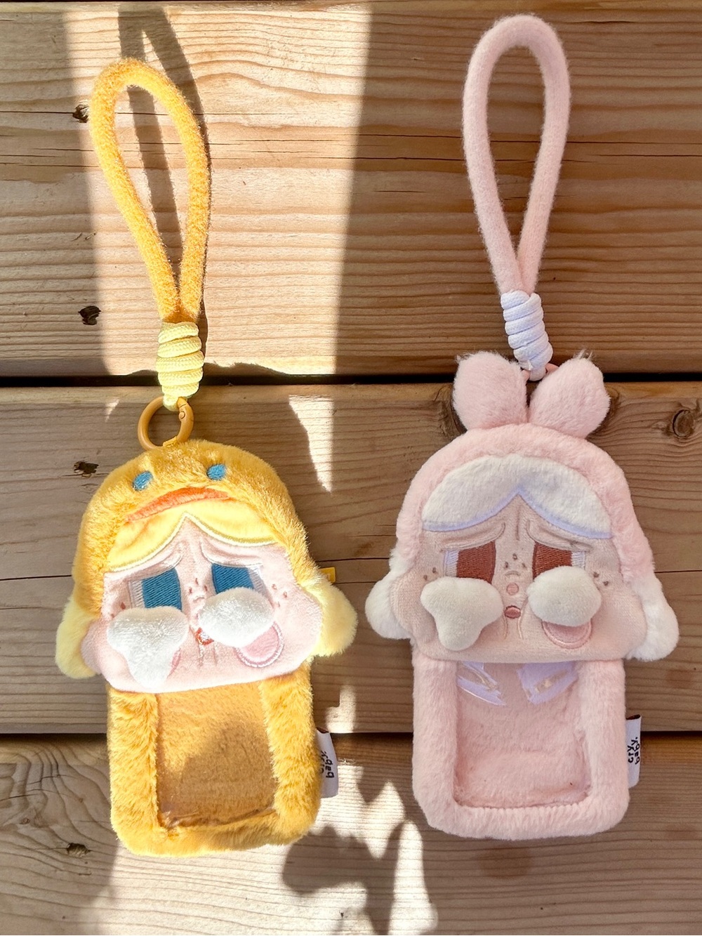 TWO Pop Mart Card Holder Bag Charms from CRYBABY Crying Again Series
